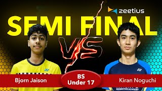 SF  BS  U17  Bjorn Jaison vs Kiran Noguchi  KERALA STATE JUNIOR CHAMPIONSHIP 2024 [upl. by Hovey]