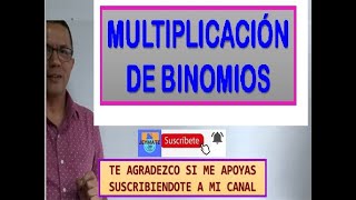 MULTIPLICACION DE BINOMIOS Propiedad Distributiva de la Multiplicación [upl. by Metts146]