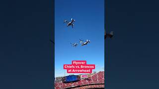 Flyover at chiefs vs broncos gehafield at Arrowhead Stadium chiefskingdom kansascity chiefs [upl. by Lankton128]