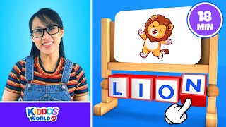 Teaching Easy 4Letter Words Spelling Lessons and Learning Phonics Sounds for Kids [upl. by Sterling]