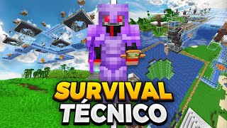 Hice una MEGA GRANJA DE HIERRO en mi SURVIVAL TECNICO TRYHARD 119✌30 [upl. by Karilynn]