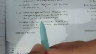 BCA 6th semester Java Programming MDU Questions paper 2024 viral mdu bca [upl. by Spitzer259]