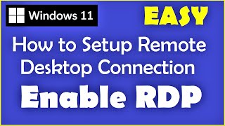 How to Set Up Remote Desktop Connection in Windows 11 [upl. by Ymmak10]