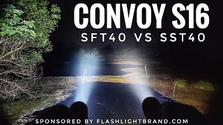 Convoy S16 SFT40 6500K vs S16 SST40 5000K Test Range 100m  300m [upl. by Siednarb]