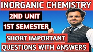 Bpharmacy first unit Inorganic Chemistry important questions with answers  Bpharmacy Imp ques [upl. by Ynohtnad]