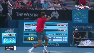 ATP Sydney Final 2014  Juan Martin del Potro 1 vs Bernard Tomic HD 720p [upl. by Euqcaj535]