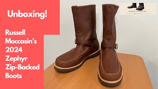 Unboxing Russell Moccasin 2024 Zephyr ZipBacked Boots [upl. by Ellary]