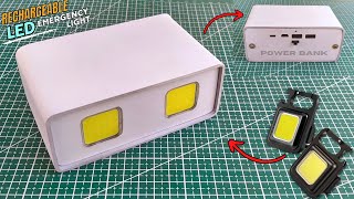 How to make rechargeable emergency led light plus power bank [upl. by Aneehsit301]