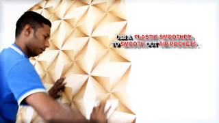 How to Install 3D Korean Wallpaper using Glue  DIY by Alaqsa Carpets [upl. by Hoppe]