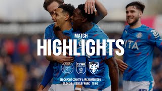 Stockport County Vs AFC Wimbledon  Match Highlights  010424 [upl. by Mercola39]