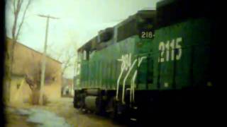 Burlington Northern at Valley City North Dakota 1990 [upl. by Hendricks]