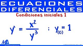 Ecuación diferencial con condiciones iniciales  Problema de valor inicial Ejemplo 1 [upl. by Nennarb264]