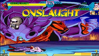 Playing as Onslaught Hidden Mode Marvel vs Capcom [upl. by Pals]