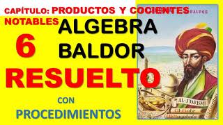 EJERCICIOS DEL 62 AL 73 PASO A PASO  ALGEBRA DE BALDOR RESUELTO  CAPITULO 6  PRODUCTOS NOTABLES [upl. by Rather]