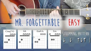 Mr Forgettable  David Kushner  EASY Guitar Tutorial with Chords and Strumming Pattern [upl. by Eirb954]