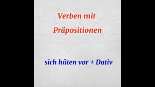 Verben mit Präpositionen auf B2 Niveau Deutsch lernen leicht gemacht lerndeutsch deutschkurs [upl. by Netsyrc502]