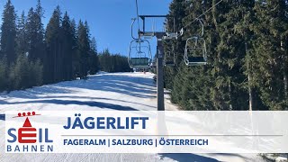 Doppelsesselbahn Jägerlift  Fageralm  Forstau  inkl Details zur Bahn [upl. by Runck]