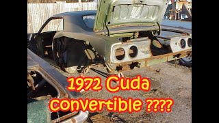 1972 Cuda Convertible  the making of a 1971 Cuda clone from a 72 hardtop Cuda hemicuda cuda [upl. by Eelrahs807]