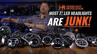 THE BEST 7quot Round LED Headlight Shootout Test EVER  Headlight Revolution [upl. by Rainie]