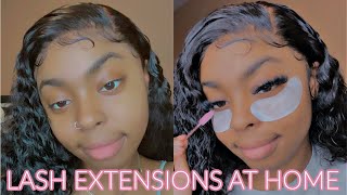 HOW TO LASH EXTENSIONS AT HOME FT VEYELASH  AFFORDABLE LASH TECH NECESSITIES [upl. by Mcevoy426]