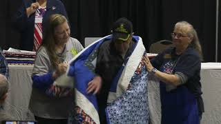 Quilts of Valor Presentation at AQS QuiltWeek  Branson 2024 [upl. by Sibbie]