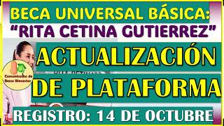 ¡YA PUEDES CONSULTAR LA FECHA DE REGISTRO Beca Universal Rita Cetina Gutierrez [upl. by Aenneea]