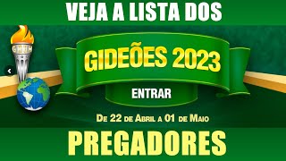 Lista de Pregadores  Gideões 2023 gideões2023 [upl. by Macur999]