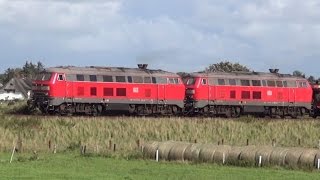 Dieselzüge auf der Insel Sylt von und nach Westerland  2015 [upl. by Alemrac]