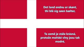 Dánská hymna DKCZ text  Anthem of Denmark [upl. by Acemat542]