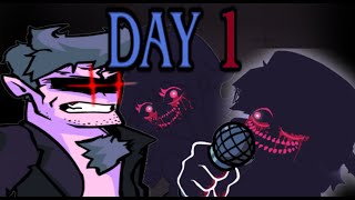 FUNKIN CORRUPTION MOD Gf timeline Daddy Dearest Vs Evil Bf and Gf DAY 1 [upl. by Nyliahs]