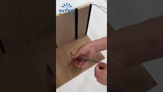 How to install WPC Wall Panels with light strips Follow us！ Intco Decor [upl. by Ettevahs]