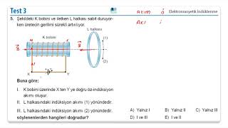 Elektromanyetik İndüksiyon Test 3 Soru 5 [upl. by Harwin]