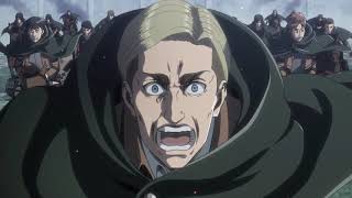 Scouts Final Charge  Erwins Death Levis Farewell  Attack on Titan Season 3 Dub  HD [upl. by Yevrah]