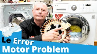 LE error code lg Washing machine Not turning jerky washer motor Quick fix [upl. by Garwin425]