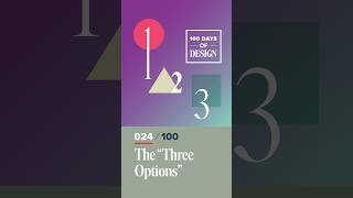 quotThe Three Optionsquot Will Platform you as the Expert  Day 24 of 100 Days of Design shorts [upl. by Aleihs]