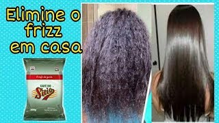 PROGRESSIVA CASEIRA COM CAFÉ Adeus frizz [upl. by Ailegna]