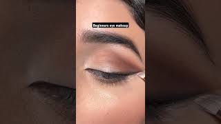 Beginners eye makeup😍✨ makeup withoutfoundation hacks eyeliner eyemakeupshortsyoutubefeedyt [upl. by Engeddi83]