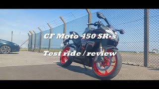 CF Moto 450 SRs Test ride  review [upl. by Ordnassela]