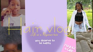 Haircare vlog  Life of a Nigerian teen  Intro 💕🤭 [upl. by Bullion294]