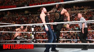 Dean Ambrose vs Roman Reigns vs Seth Rollins  WWE Title Triple Threat Match WWE Battleground 2016 [upl. by Gitt98]