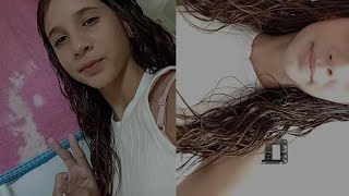 finalizando meu cabelo ondulado 2a tesourinha♡♡ [upl. by Lanam]