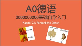 德语A0 德语零基础入门自学 Kapitel 26 Persönliche Daten [upl. by Leribag]