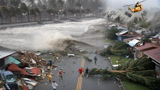 Isabela Philippines now Typhoon Nika destroys houses and uproots trees with destructive winds [upl. by Shalna]