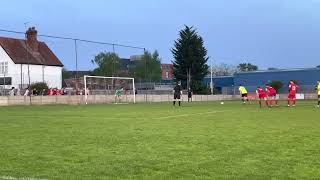 Camberley Town keeper Billy Ludlow saves penalty from Knaphill Combined Counties League May 2023 [upl. by Mcgean]