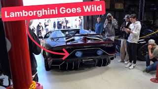 V12 LAMBORGHINI TERRORIZES CALIFORNIA CAR SHOW [upl. by Amann652]