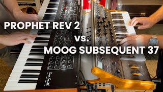 Prophet Rev 2 vs Moog Subsequent 37 [upl. by Roselia]