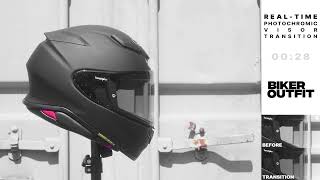 Watch how the photocromic visor of Shoei works [upl. by Darnall]