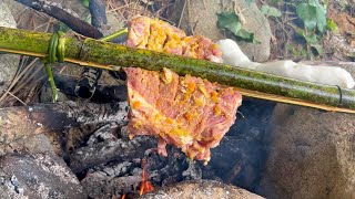 Cook delicious and appetizing BBQ ribs  Outdoor Cuisine ASMR [upl. by Stanleigh550]