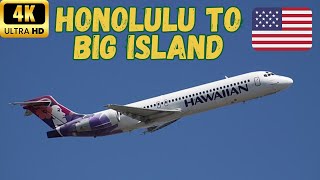 【4K】Hawaiian Airlines Boeing 717  Honolulu to KailuaKona Big Island  Economy Class  60 fps [upl. by Rivard]