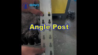 Angle post making machine key holes CANGZHOU BINO INTERNATIONAL [upl. by Stahl]